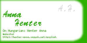 anna henter business card